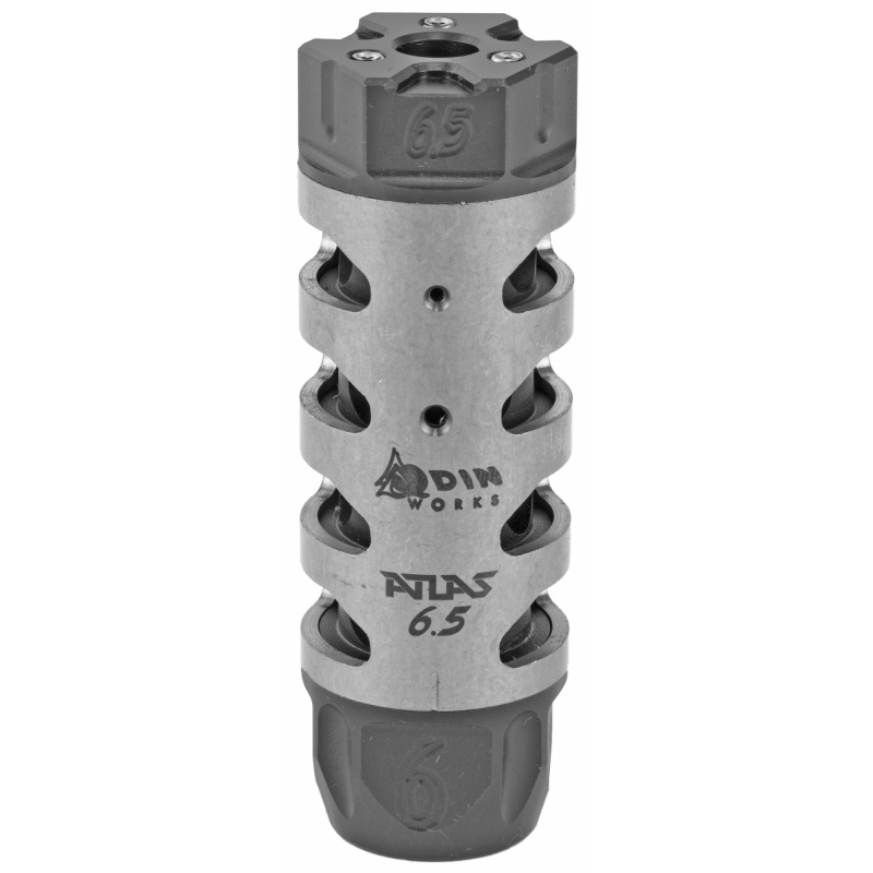 Atlas 6.5, Muzzle Brake, 6.5MM or 6MM Calibers, 5/8-24 Threaded, Stainless Steel MB-ATLAS-6.5