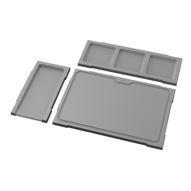 Cutcraft, Game Processing Kit, Magnetic Cutting Board System, (1)-Cutting Board, (1)-Prep Tray, (1)-Disposal Tray, Gray CC-S2