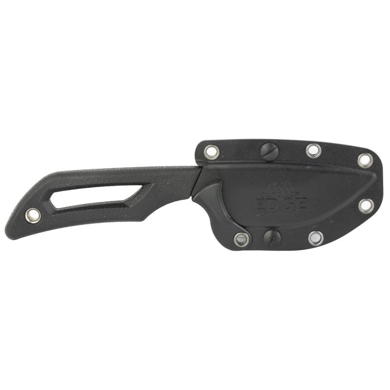 Pivot, Fixed Blade Knife, Plain Edge, Drop Point, 2.5" Blade, 8Cr13Mov Stainless Steel, Stonewashed Finish, Black PKDP-1C
