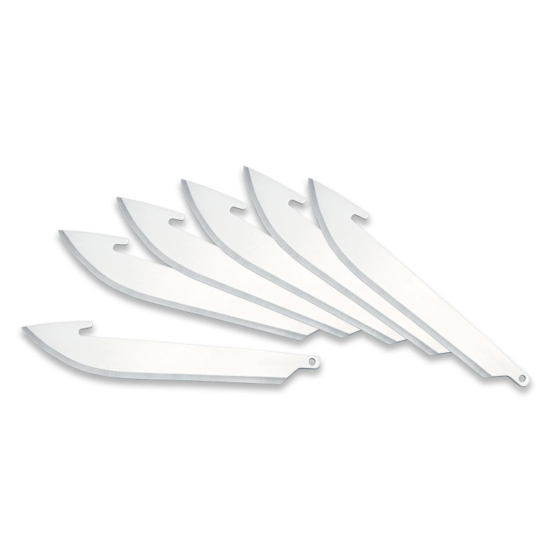 Edge Drop-Point Blades, Plain Edge, 3.5" Blades, 420J2 Stainless Steel, 6 Pack RR-6