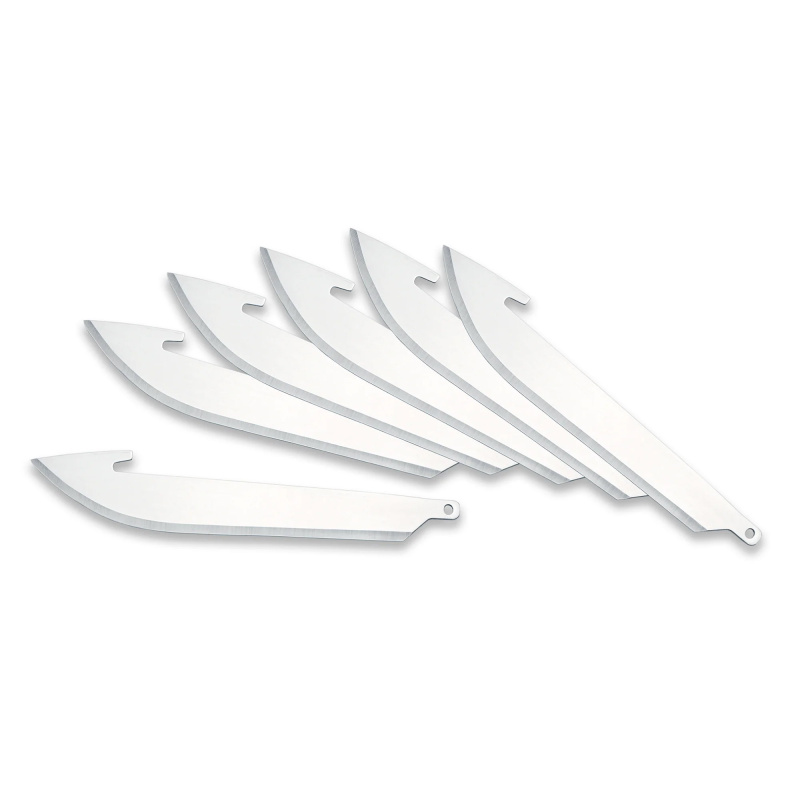 Edge Drop-Point Blades, Plain Edge, 3" Blades, 420J2 Stainless Steel, 6 Pack RR30-6