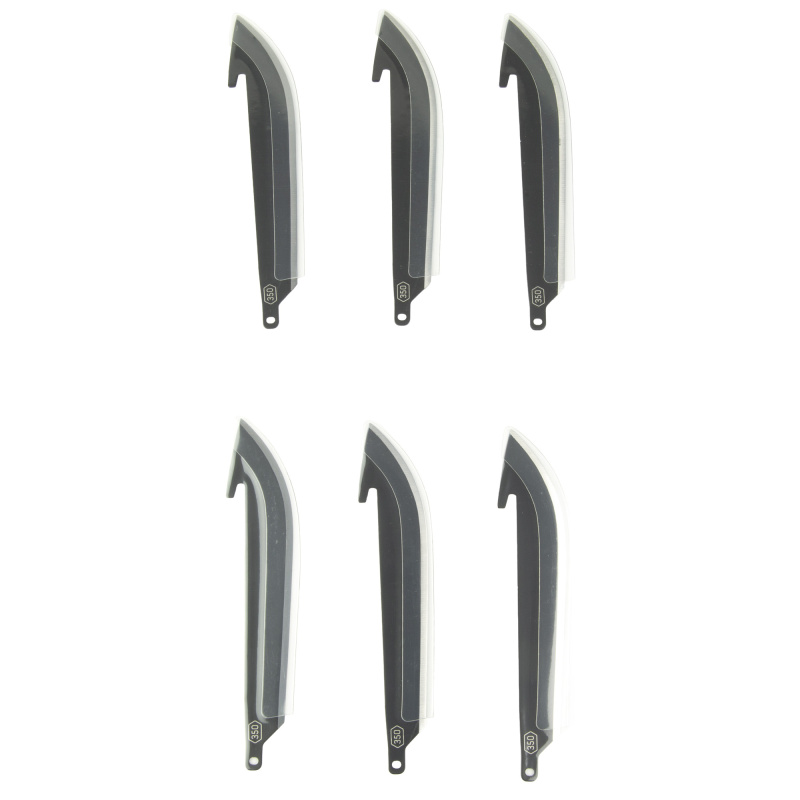 Edge Drop-Point Blades, Plain Edge, 3.5" Blades, 420J2 Steel, Black Oxide Finish, Black, 6 Pack RR35K-6C