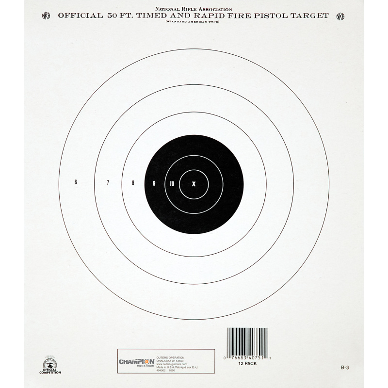 50 Foot Timed/Rapid Tagboard Target 12 Per Pack