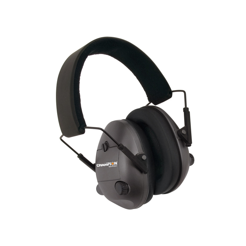 Champion Electronic Ear Muff 25 dB Noise Reduction Black