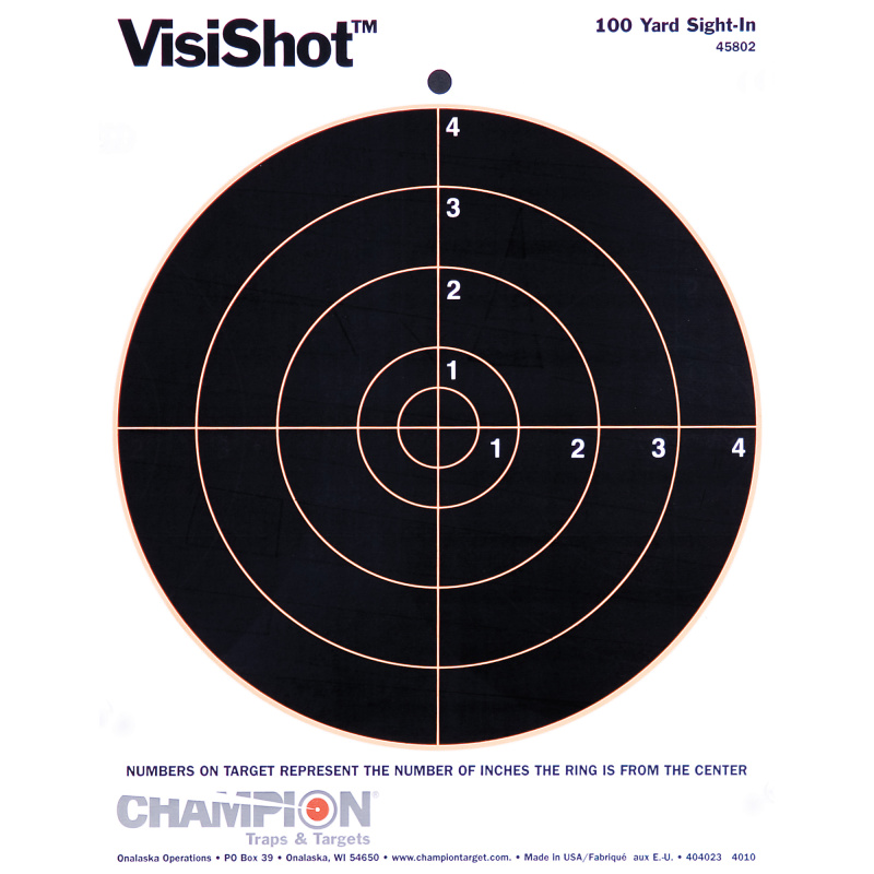 VisiShot 8 Inch Bullseye Target 10 Per Pack