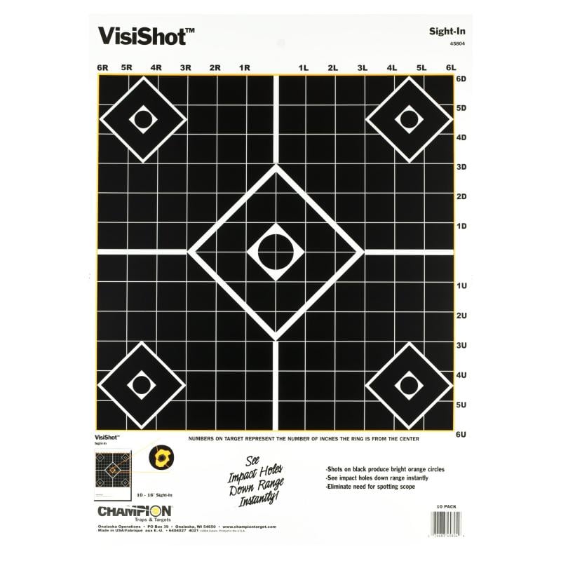 VisiShot 13x18 Inch Sight-In Target 10 Per Pack