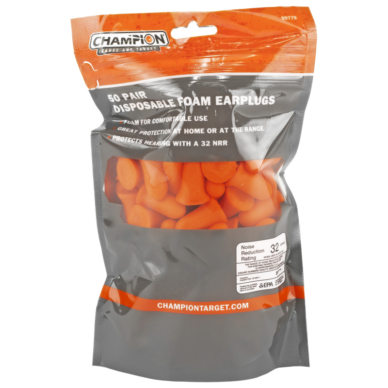 Foam Ear Plugs, Orange, 50 Count 99779
