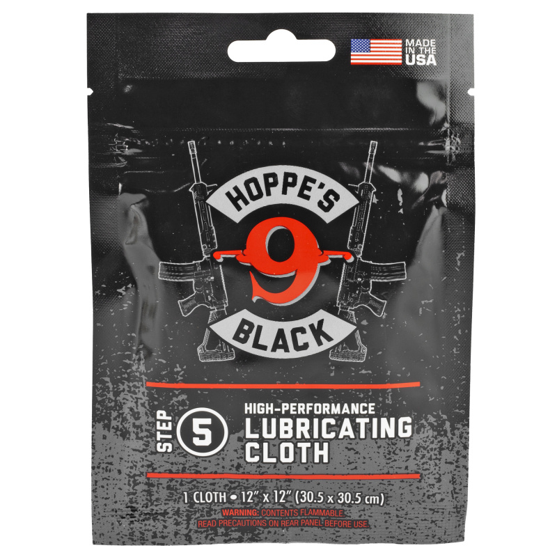 Hoppe's Black Lubricating Cloth In Re-Sealable Bag 11x14 Inches