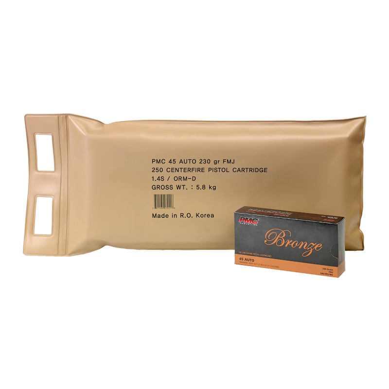 Bronze Line .45 ACP 230 Grain Full Metal Jacket 250-Round Sealed Battle Pack