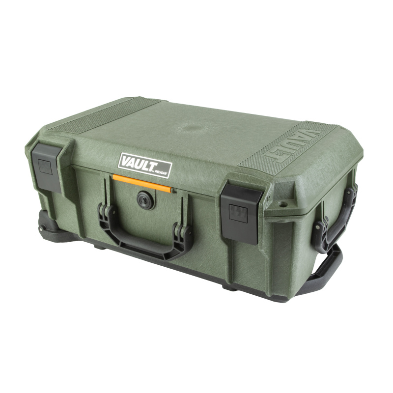 V525PF7 Vault Pistol Case, Pre Cut Polyurethane Foam, Polymer Construction, Olive Drab Green, 22"x14"x9", 13.2 lbs VCV525-0061-ODG