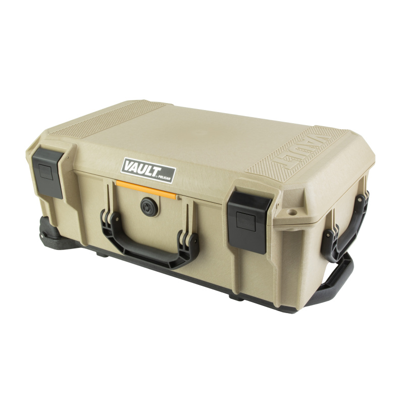 V525PF7 Vault Pistol Case, Pre Cut Polyurethane Foam, Polymer Construction, Tan, 22"x14"x9", 13.2 lbs VCV525-0061-TAN