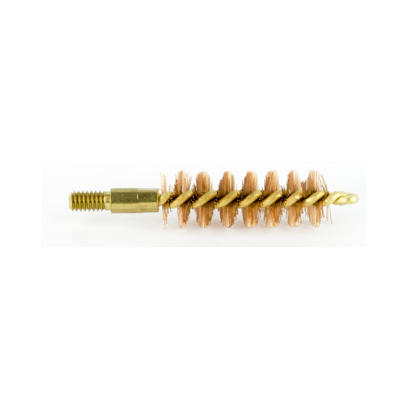 Brass Core-Bronze Bristle Pistol Length Bore Brush 10mm/.40 Caliber