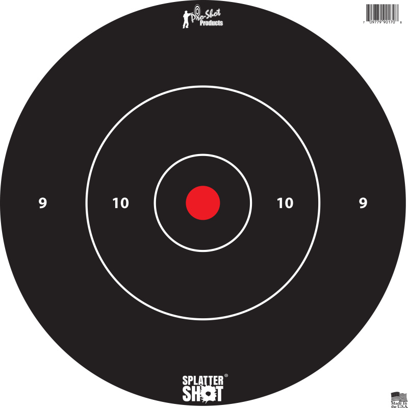Splatter Shot Bullseye Targets - Heavy Tag Paper 12 Inch White 5 Pack