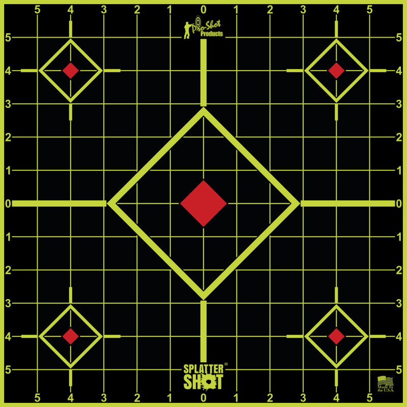 Splatter Shot Sight In Targets Peel and Stick 12 Inch Green 5 Pack