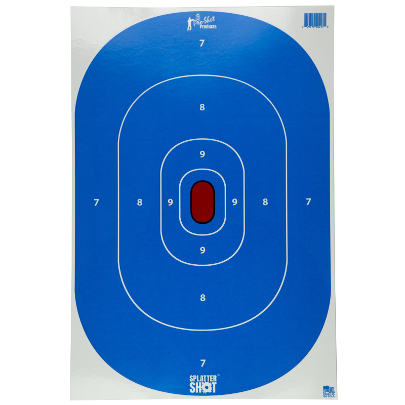 SplatterShot® 12" x 18" Silhouette Insert - Low Light/Hi-Vis Blue Tag Paper Target - 8 Pack