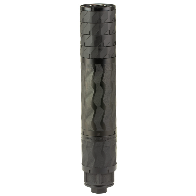 BDE36 Ti, Suppressor, .338 Lapua/8.6 Blackout, 9.27" Long Configuration, 7" Short Configuration, 1.75" Diameter, Titanium Construction, DLC Finish, Black, HUB Compatible, Includes 5/8X24 Direct Thread HUB Mount, 15.7oz BDE-36
