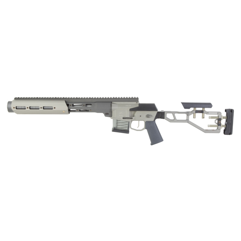 Mini Fix SD, Short Barrel Rifle, Bolt-Action, 300 Blackout, 8" Threaded Barrel, 5/8X24 Thread Pitch, Anodized Finish, Gray with Black Accents, Magpul MOE K Grip, Folding Adjustable Stock, 10 Rounds, 1 Magazine, Includes Mini Fix Silencer MINIFIX-300BLK-8