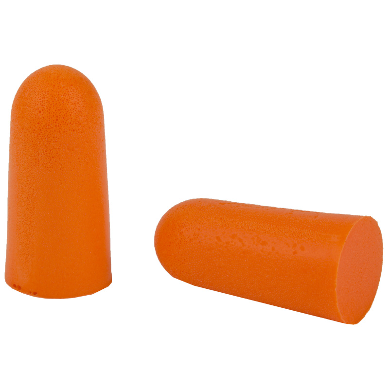 Disposable Foam Earplugs Orange 25 Pair Uncorded Resealable Jar
