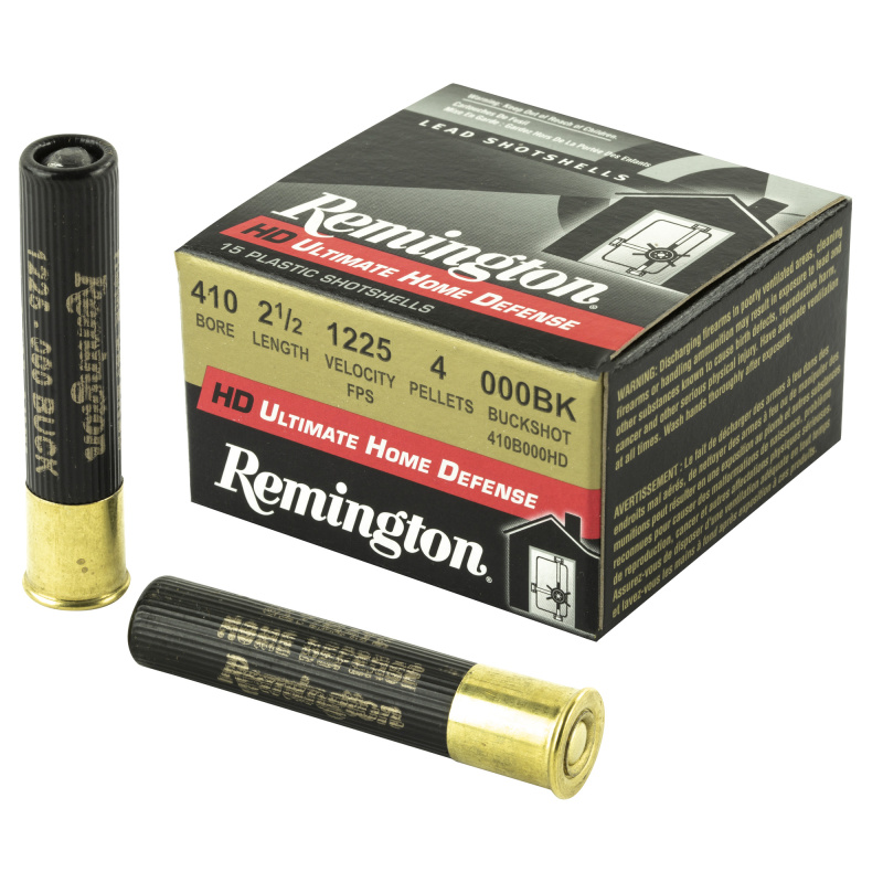 Ultimate Home Defense Shotshell Loads Lead Buckshot .410 Gauge 2.5 Inch 1225 FPS 4 Pellets 000 Buckshot