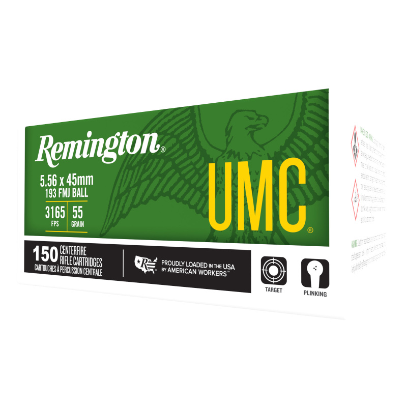 UMC M193, 5.56 NATO, 55 Grain, Full Metal Jacket, 150 Round Box 22557
