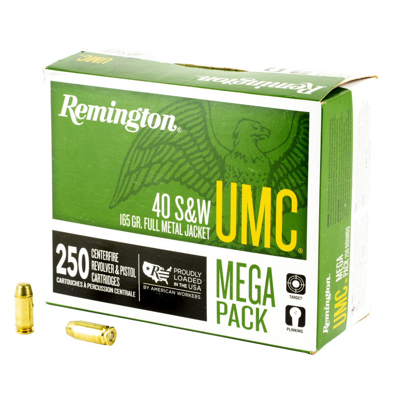 UMC .40 S&W 165 Grain Metal Case 250 Pack