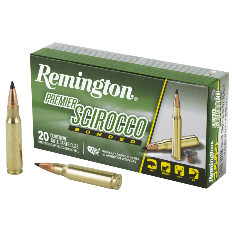 Premier Scirocco Bonded, 308 Winchester, 165 Grain, Polymer Tip, 20 Round Box 29332