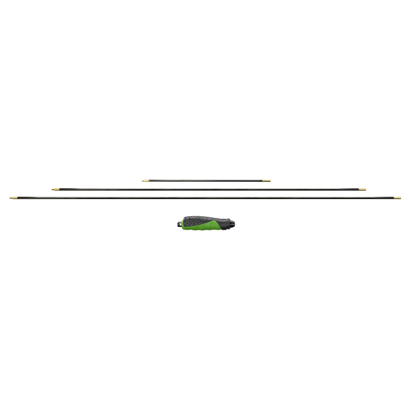 Cleaning Rod Set, Universal Fit, 3 Count Cleaning Rods - (1) 12" (1) 36" (1) 40", 8-32 Threads, 1 Piece Carbon Fiber, Plastic Tube R16229