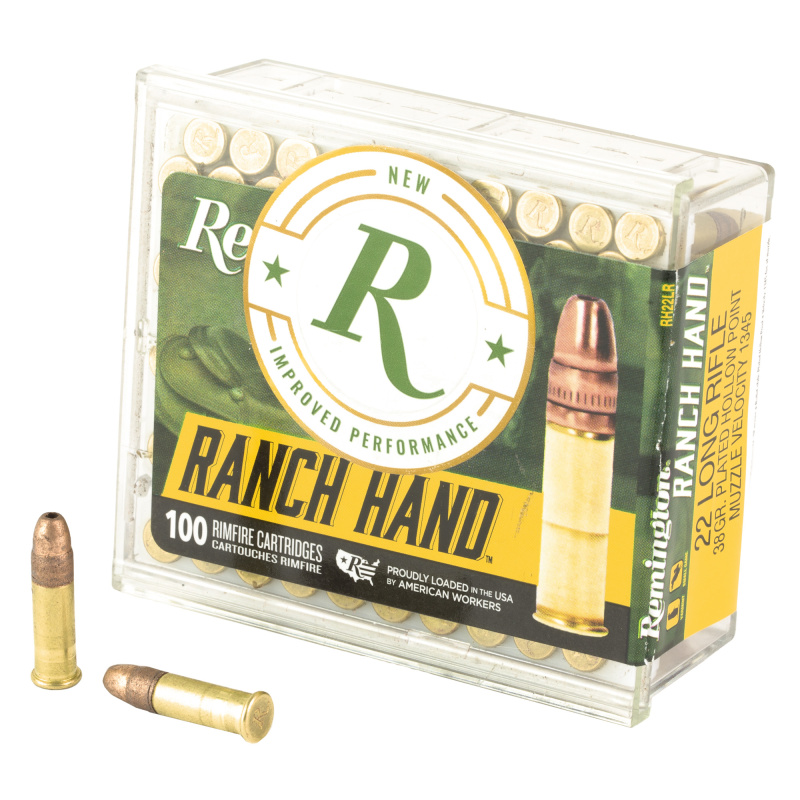 Ranch Hand, 22LR, 38 Grain, Plated Hollow Point, 100 Round Box R21273