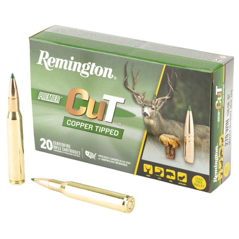 Premier CuT, 270 Winchester, 130 Grain, Copper Tipped, 20 Round Box R22337