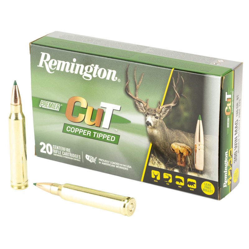 Premier CuT, 300 Winchester Magnum, 180 Grain, Copper Tipped, 20 Round Box R22345