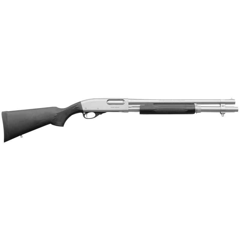 870 Marine Magnum, Pump Action, 12 Gauge, 3" Chamber, 18" Cylinder Barrel, Nickel Finish, Synthetic Stock, Bead Sight, 6 Rounds R25012
