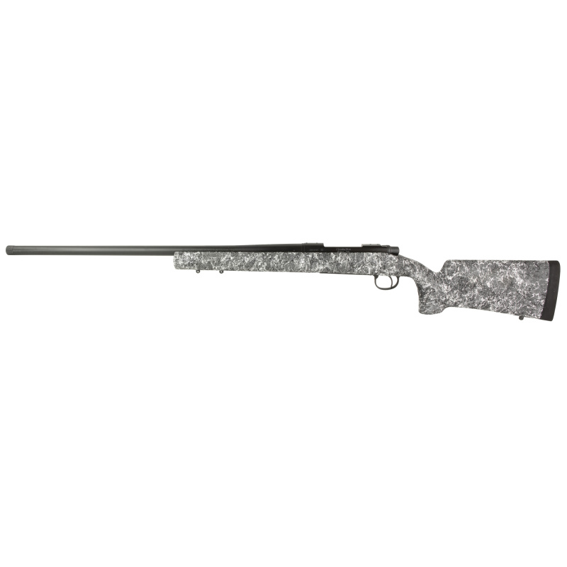 700, Long Range, Bolt Action Rifle, 7MM Remington, 26" Threaded Barrel, Matte Finish, Black, Timney Impact700 Trigger, HS Precision Stock, Grey with Black & White Speckles, 3 Rounds, Right Hand R84174