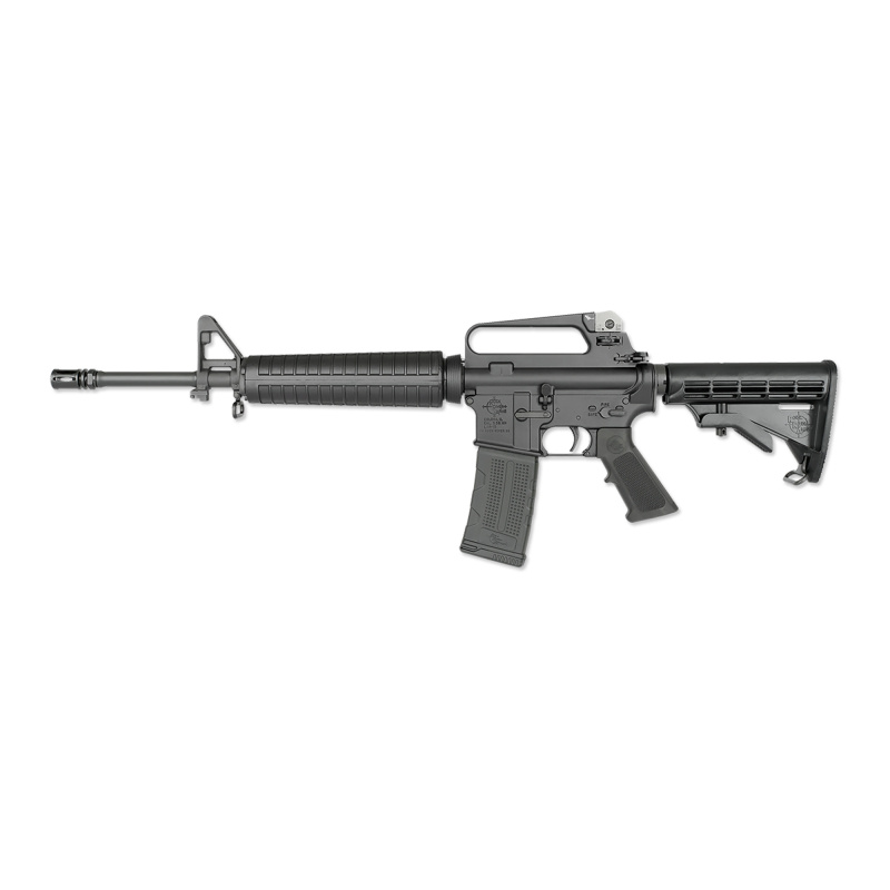 LAR-15 A2 Carbine, Semi-automatic, AR, 223 Remington/556NATO, 16" Barrel, Anodized Finish, Black, Mid-Length Gas System, A2 Upper Receiver, A2 Front Sight, 2-Stage Trigger, 6 Position Collapsible Stock, 30 Rounds, 1 Magazine AR1296