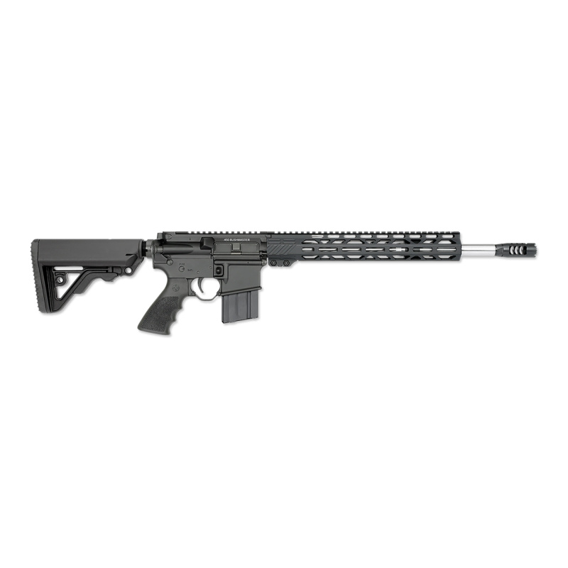 LAR-15M All Terrain Hunter, Semi-automatic, AR, 223 Wylde, 18" Stainless Steel Barrel, RRA Operator Muzzle Brake, Anodized Finish, Black, Hogue Rubber Grip, RRA 2-Stage Ultra Match Trigger, Mid-length Gas System, RRA 6 Position Tactical Car Stock, RRA 13
