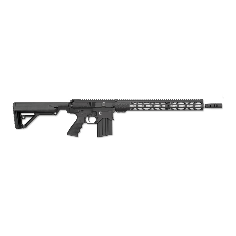 LAR-BT3 X Series, Semi-automatic, AR, 308 Winchester/762NATO, 18" Fluted Stainless Steel Barrel, RRA Hunter Muzzle Brake, Anodized Finish, Black, Mid-Length Gas System, Hogue Rubber Grip, RRA 2-Stage Ultra Match Trigger, RRA Operator A2 Stock, RRA 17" Fr