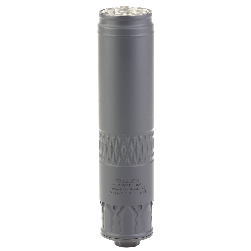 Alaskan 360, Suppressor, .36 Cal, 6.9" Length, 1.6" Diameter, 17-4 Stainless Steel, Cerakote Finish, Black, HUB Compatible, Includes 5/8X24 Direct Thread Mount, 11.1 oz AK360DT