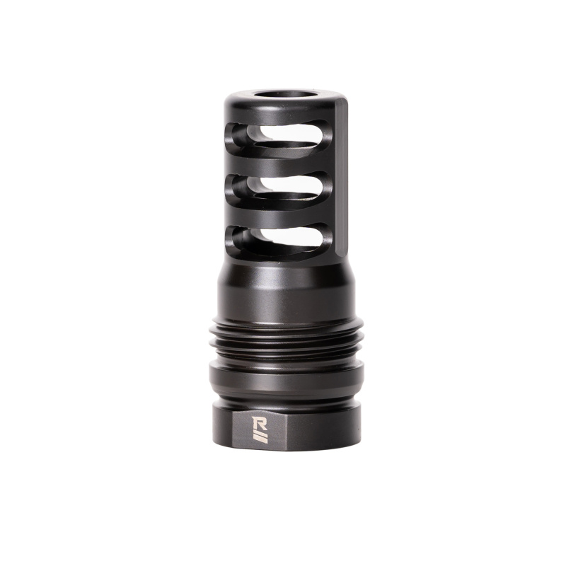 3 Port Brake .338, Muzzle Brake, M18x1.5 Thread Pitch, Matte Finish, Black MB027