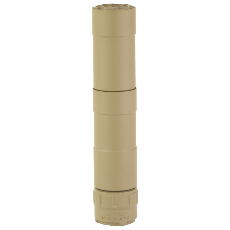 Mustang 22 Suppressor, 22LR, 1.07" Diameter, 5.3" Long/3.4" Short, 3.3oz Long/2.4oz Short, Flat Dark Earth P51FDE22