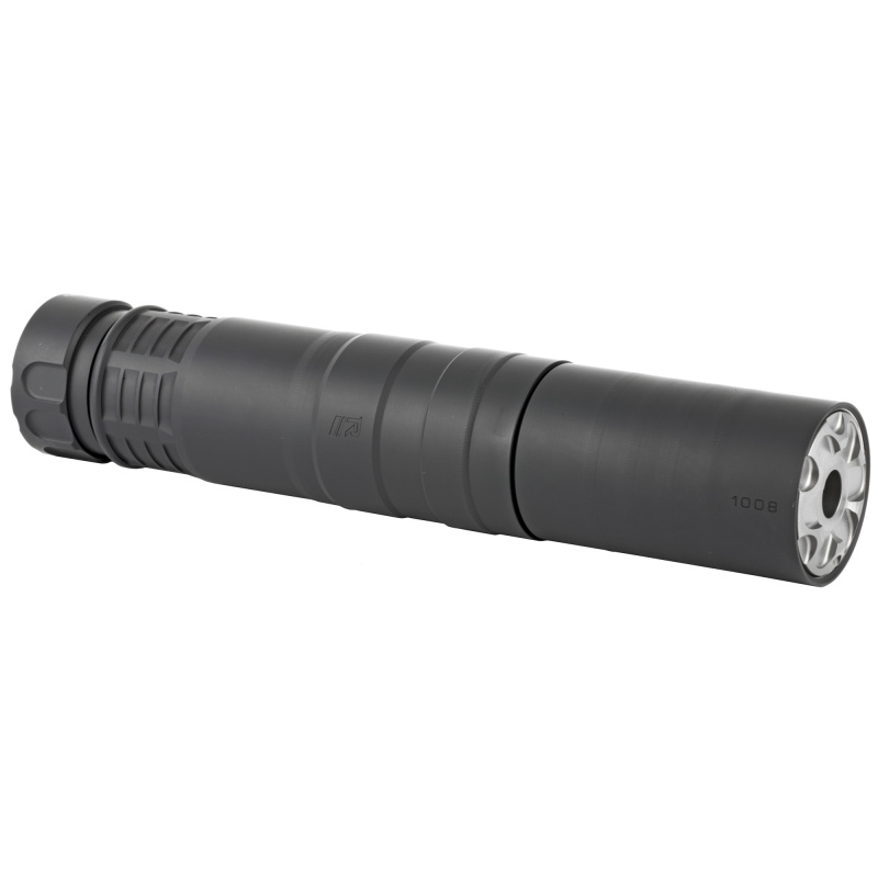 Radiant762 Suppressor, 7.62mm rated to 300 Remington Ultra Magnum, Modular, Full Auto Rated, Titanium and Stellite, Black, Weighs 9.4oz in 5.1" Configuration and 12.5oz in 7.5" Configuration, Black Finish RAD01762