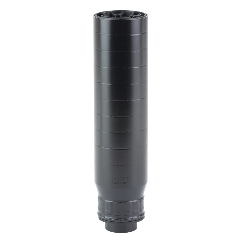 Sub9, Sub Gun Suppressor, 9MM, Includes 3-Lug Adapter, 17-4 Stainless Steel Construction, Black SUB9