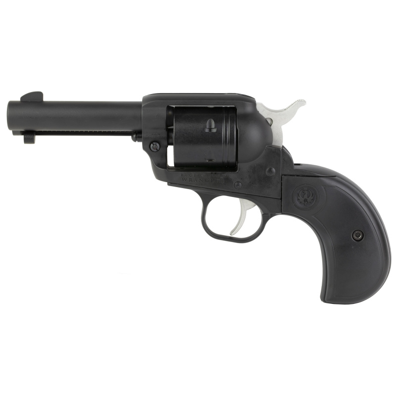 Wrangler Birdshead, Single Action Only, Revolver, 22LR, 3.75" Barrel, Aluminum Alloy, Cerakote Finish, Black, Birdshead Synthetic Grips, Integral Notch Rear Sight/Blade Front Sight, Transfer Bar Safety, 6 Rounds 02015, NOT FOR SALE IN MN