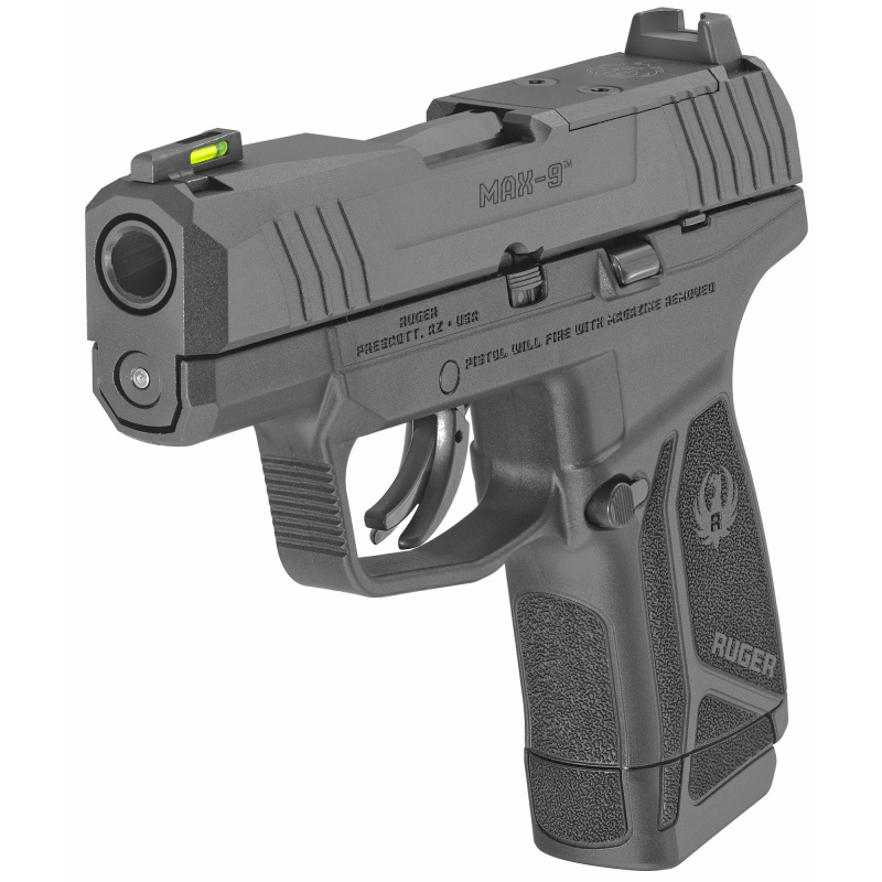 MAX-9 | 9MM, 3.2" Barrel, Black Oxide Finish, Polymer Frame, No Thumb Safety, Optic Ready, Front TFO Night Sight, 12Rd, 1-12Rd and 1-10 Magazine 03503  Semi-automatic, Striker Fired, Sub-Compact