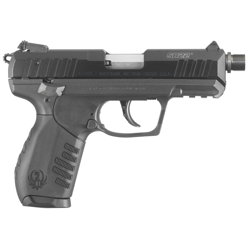 SR22PB .22 Long Rifle 3.5 Inch Stainless Steel Threaded Barrel Black Aluminum Slide Black Polymer Frame 3-Dot Sight System Ambidextrous Safety/Magazine Release Includes Soft Case 10 Round