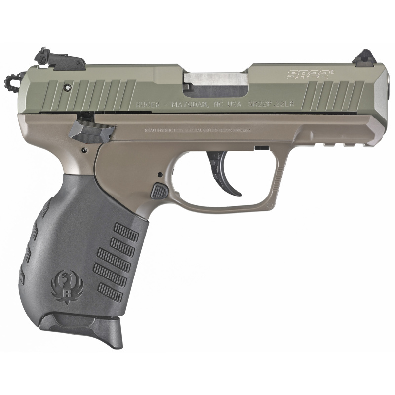 TALO SR22, Semi-automatic, 22LR, 3.5" Barrel, Polymer Frame, Elite Earth/Jungle Green Cerakote Finish, Ambidextrous Safety, Adjustable Rear Sight, 10Rd 03641