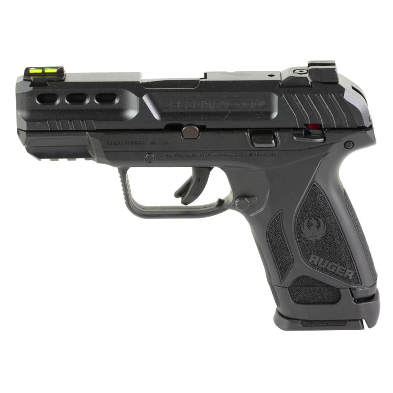 Security-380, Double Action, Semi-automatic, Polymer Frame Pistol, Compact, 380 ACP, 3.42" Barrel, Black Oxide Finish, Black, Fiber Optic Front and Drift Adjustable Rear Sights, Manual Safety and Integrated Trigger Safety, 15 Rounds, 2 Magazines 03857