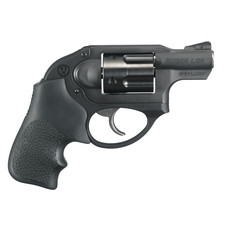 LCR Lightweight Compact Revolver |9mm 1.875" Stainless Steel Barrel Matte Black Finish Hogue Tamer Monogrip 5 Round, Includes Moon Clips