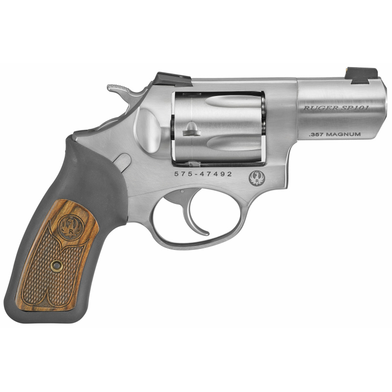 SP101, TALO, Revolver, DA/SA, 357 Magnum, 2.25", Stainless, Silver, Rubber, 5Rd, Fixed Sights 05774