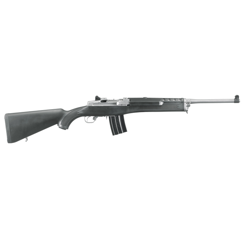 Mini-14 Ranch Rifle .223 Remington 18.5 Inch Barrel Matte Stainless Steel Finish Black Synthetic Stock 20 Round