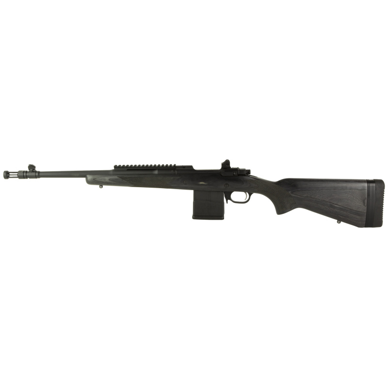 Gunsite Scout Rifle .308 Winchester 16.5 Inch Medium Contour Barrel Matte Black Finish Flash Suppressor Picatinny Rail Adjustable Ghost Ring Rear Sight Black Laminate Stock 10 Rounds