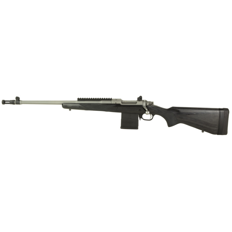 Gunsite Scout Rifle .308 Winchester 18 Inch Medium Contour Barrel Matte Stainless Steel Flash Suppressor Picatinny Rail Adjustable Ghost Ring Rear Sight Black Laminate Stock 10 Rounds Left Handed